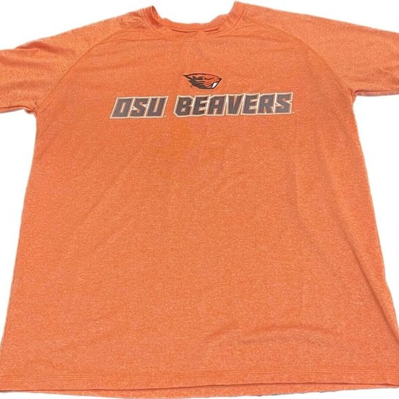 Oregon State Beavers OSU Shirt Men’s Medium Orange Short Sleeve - Picture 1 of 8